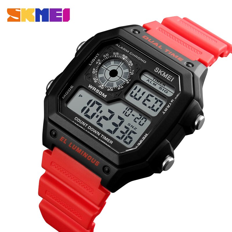 thumbnail image 2 of CHEOTIME Digital Sports Watch, Square Screen 50m Rainproof 2 of 10