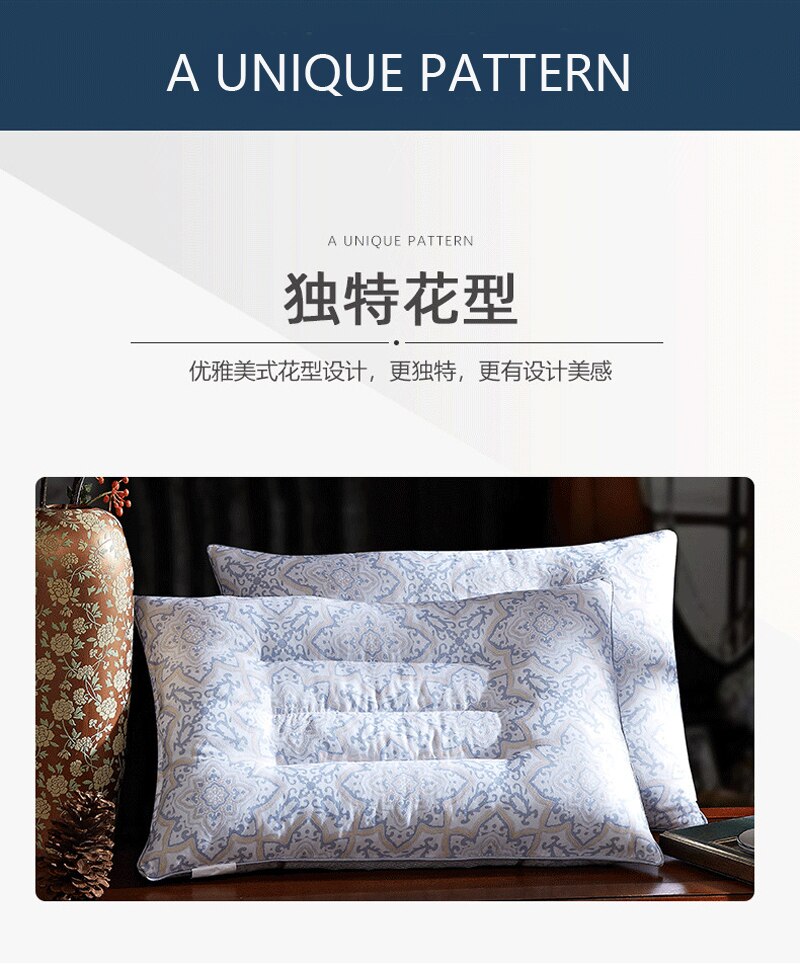 Orthopedic pillow Cassia Seed Filling Printed Magnetic Therapy Neck Pillow for Cervical Health Care Sleep Bed Pillows 1Pc