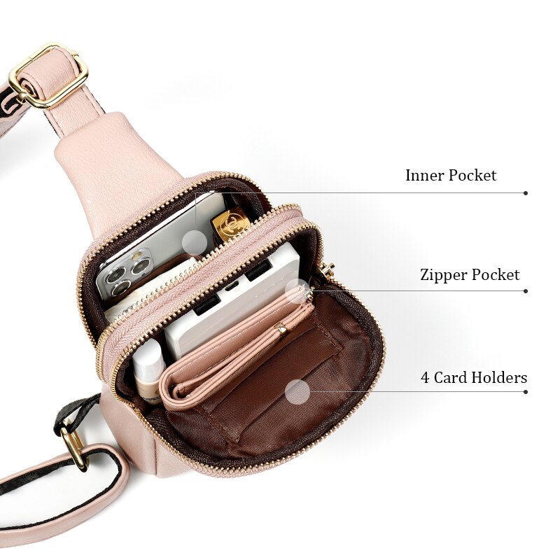 Damesmode Borst Pak Zak Kleine Lederen Banaan Portemonnee Tas Vrouwelijke Mini Crossbody Tas Dames Taille Zakken Pocket