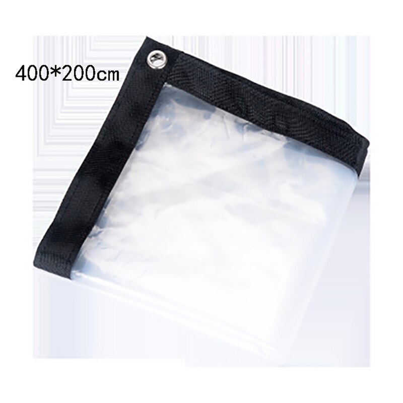Praktisk gennemsigtig presenning haveværktøj vandtæt presenning med øjenhætter presenningsstropper: 2 x 4m