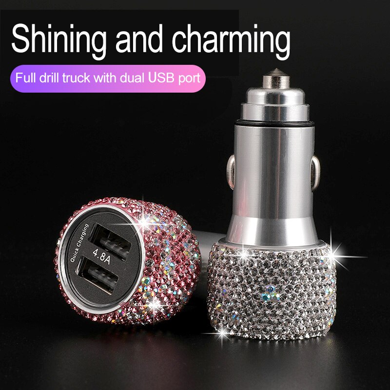 Auto Fast Charger Rood Wit Paars Roze Vier Kleuren Optionele Auto Usb Sigarettenaansteker Mobiele Telefoon Fast Charger Mini Draagbare