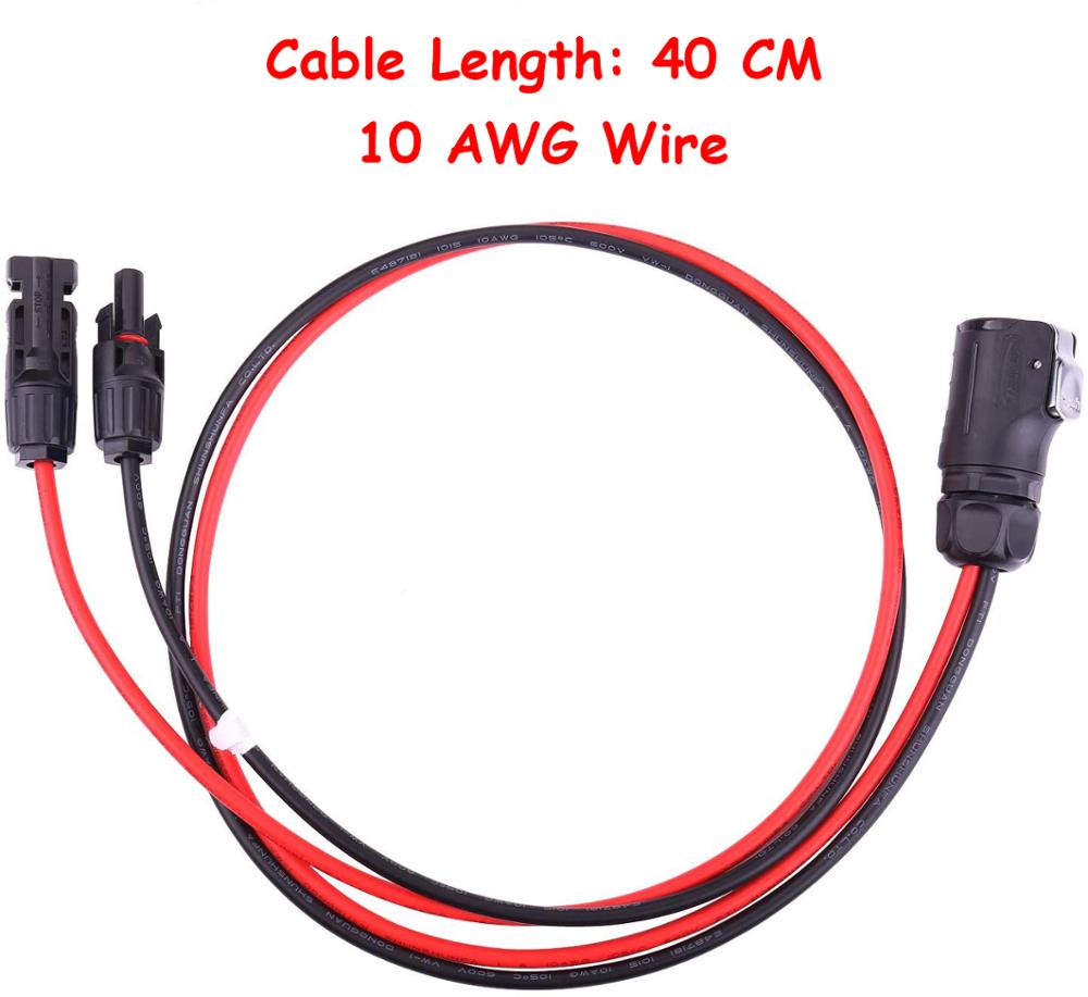 2 Pin Power Industrial Circular Connector to Solar Panel Cable Adapter Compatible with Solar Panel Suitcase Furrion Forrest