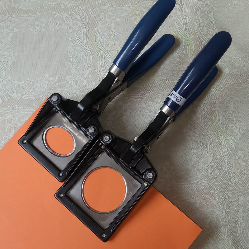 Hand Held Manual Ronde 25Mm 32Mm 38Mm 44Mm Papier Grafisch Punch Die Cutter Voor Pro Button maker