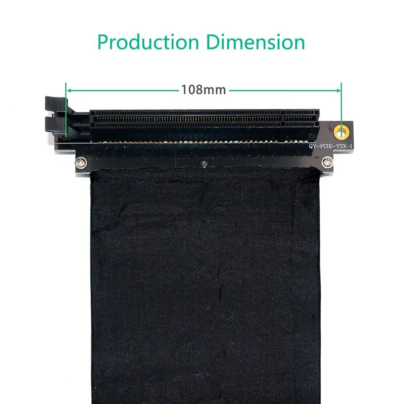 PCI äußern PCI-E 3,0 16X Verlängerung Kabel flexibel hoch Geschwindigkeit (25cm-90 Grad)