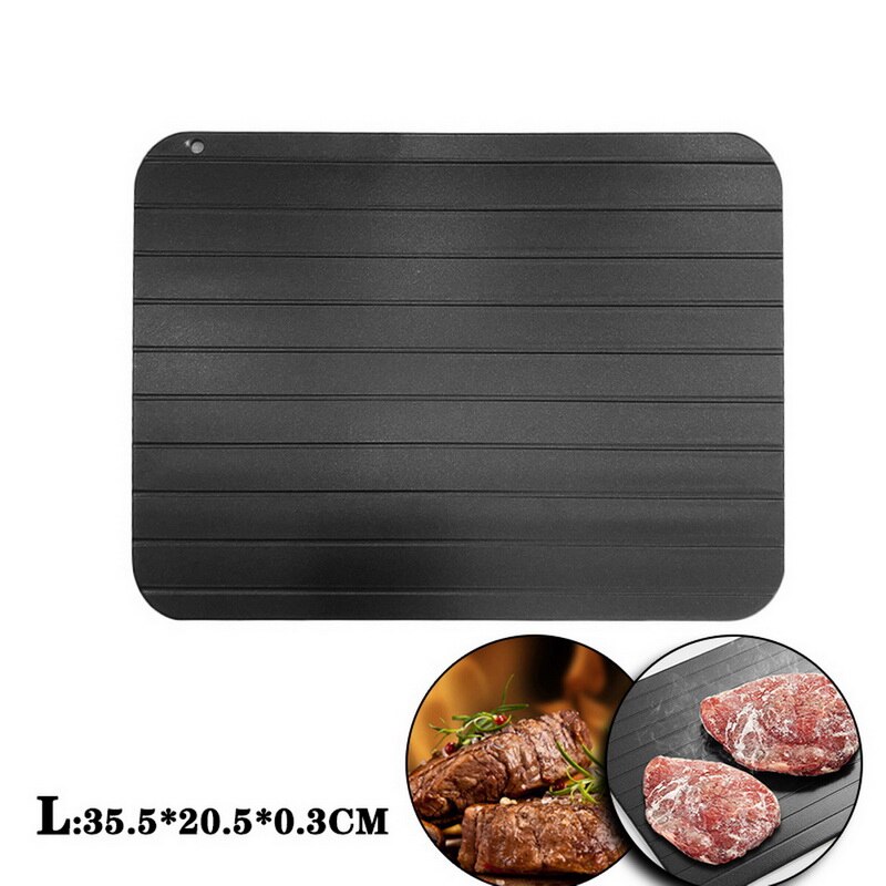 Fast Defrosting Tray Thaw Frozen Food Meat Fruit Quick Defrosting Plate Board Defrost Kitchen Gadget Tool For Restaurant: Orange