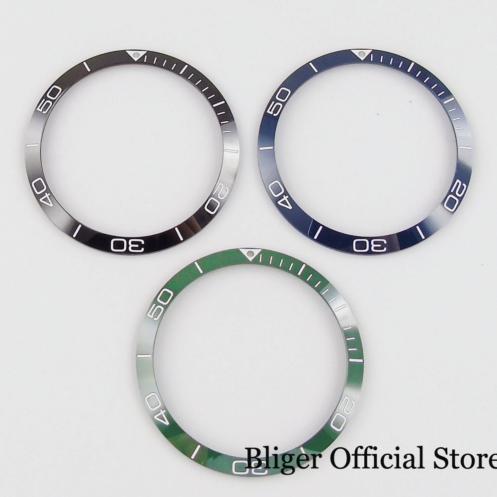 Blauw/Groen/Zwart 39.2Mm Horloge Keramische Bezel Ring Insert Voor 41Mm Horloge