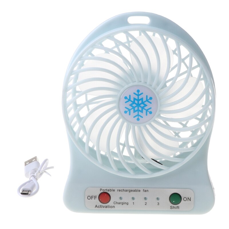 Portable LED Light Mini Fan Air Cooler Mini Desk USB Fan Third Wind USB Fan