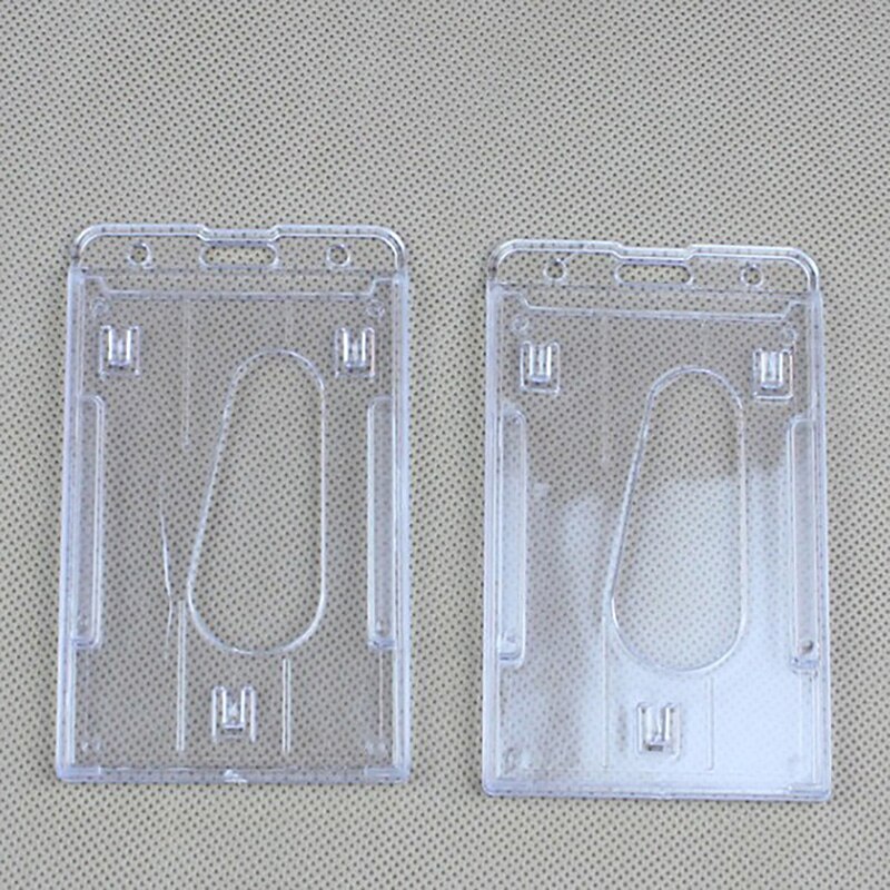 Work Card Id Set Double-Sided Card Vertical Transparent Plastic ID Card Holder