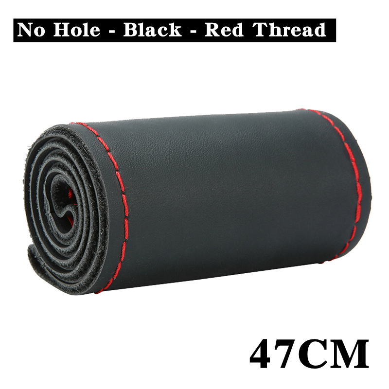 DIY Extra Large Car Steering Wheel Braid Cover 42CM 45CM 47CM 50CM Microfiber Leather Soft Non-slip Auto Interior Accessories: GRAY