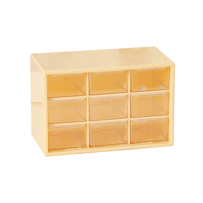 Bureau-organizer, compacte, draagbare opbergdoos met meerdere vakken, stofbestendige bureau-lade-organizer voor studiekamer of slaapkamer: Roze
