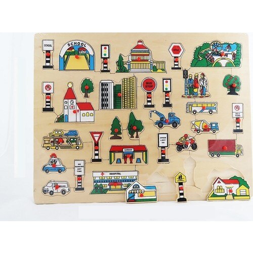 Bultak – jouet éducatif en bois pour enfant, ville, jeu de temps en famille, apprentissage des maths