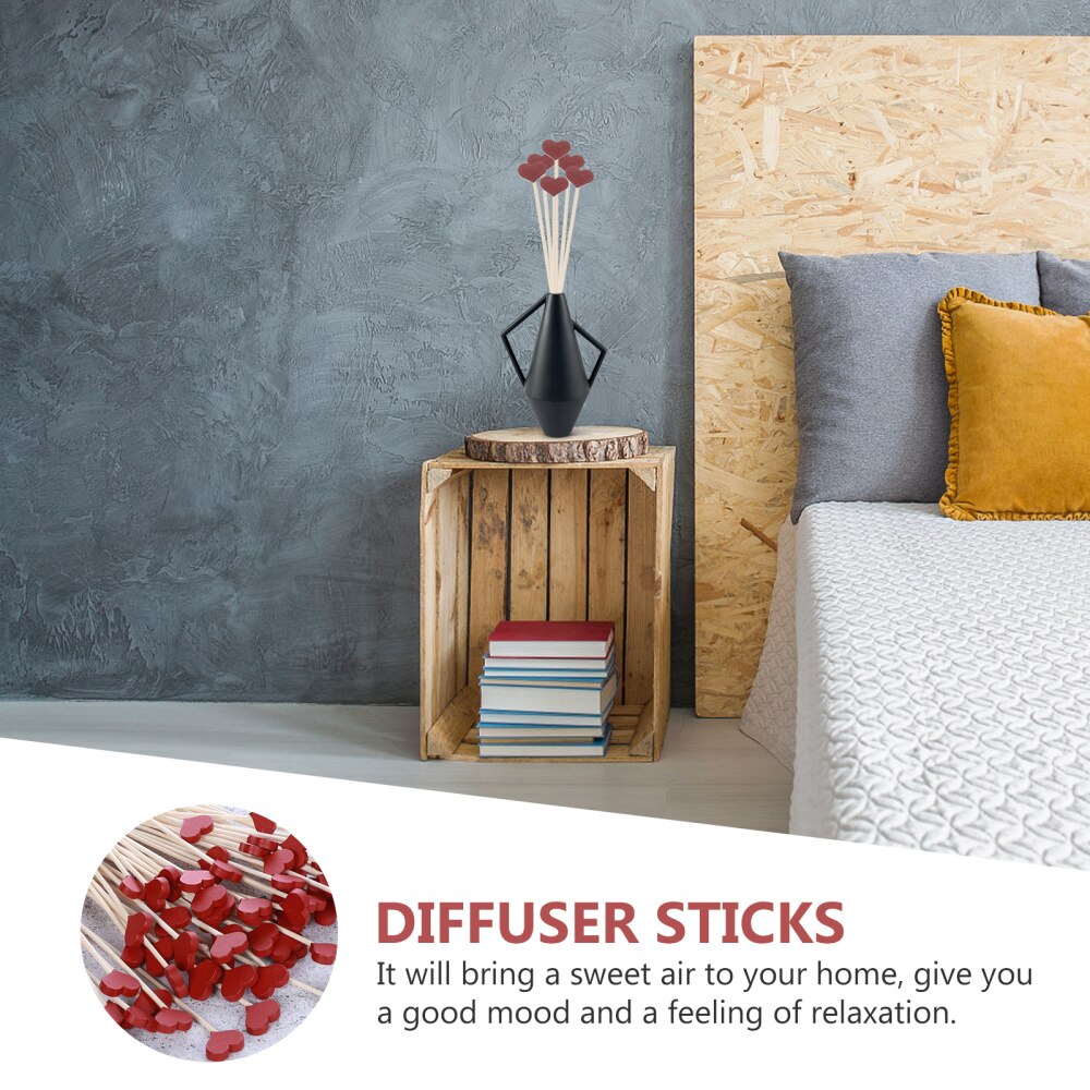 Bâtonnets diffuseur d'arômes en forme de cœur, 12 pièces, accessoires