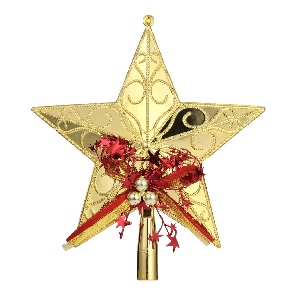 20cm kerstboomsterren als glimmende kerstboomversiering (goudkleurig)