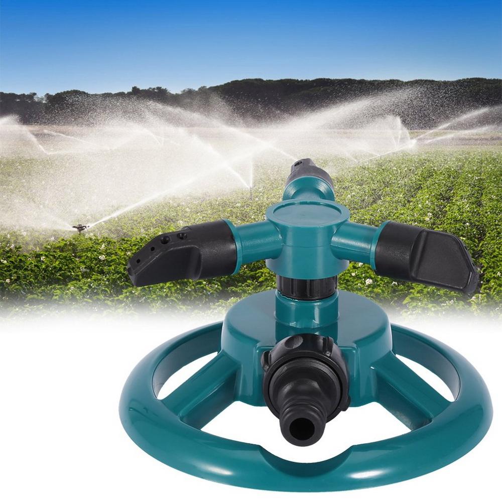 Tuin Sprinklers Automatisch Sproeisysteem Gras Gazon 360 Graden 3 Nozzle Cirkel Roterende Irrigatie Systeem Home Tuin Gereedschap