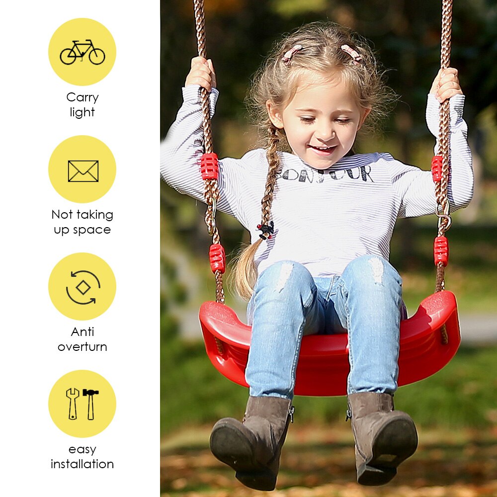 Outdoor Swing Toys for Children Indoor Swing Rope Seat Molded For Kids Enjoy Flowers Birdsong Garden Toy Swings