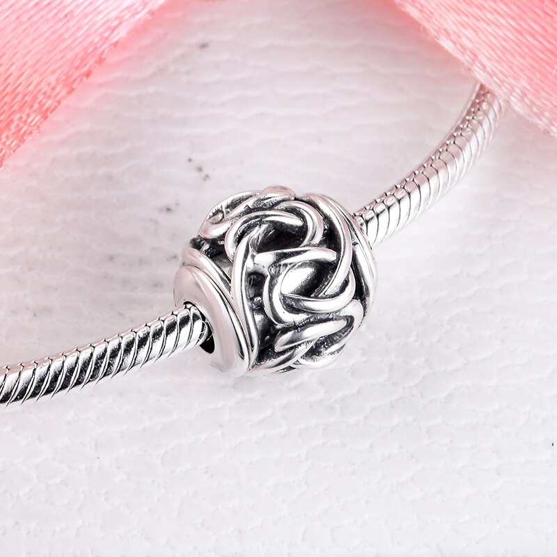 Friendship Essence Beads Fits for Bracelets 100% 925 Sterling Silver Jewelry Charms