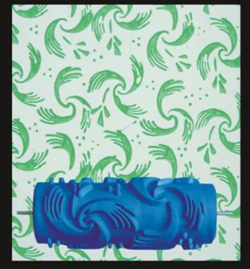 Pintura 3D para decoración de pared, rodillo de goma de 5 pulgadas, cabezal de cepillo sin herramientas de pintura, papel tapiz, máquina de pintura para habitación del hogar: 16