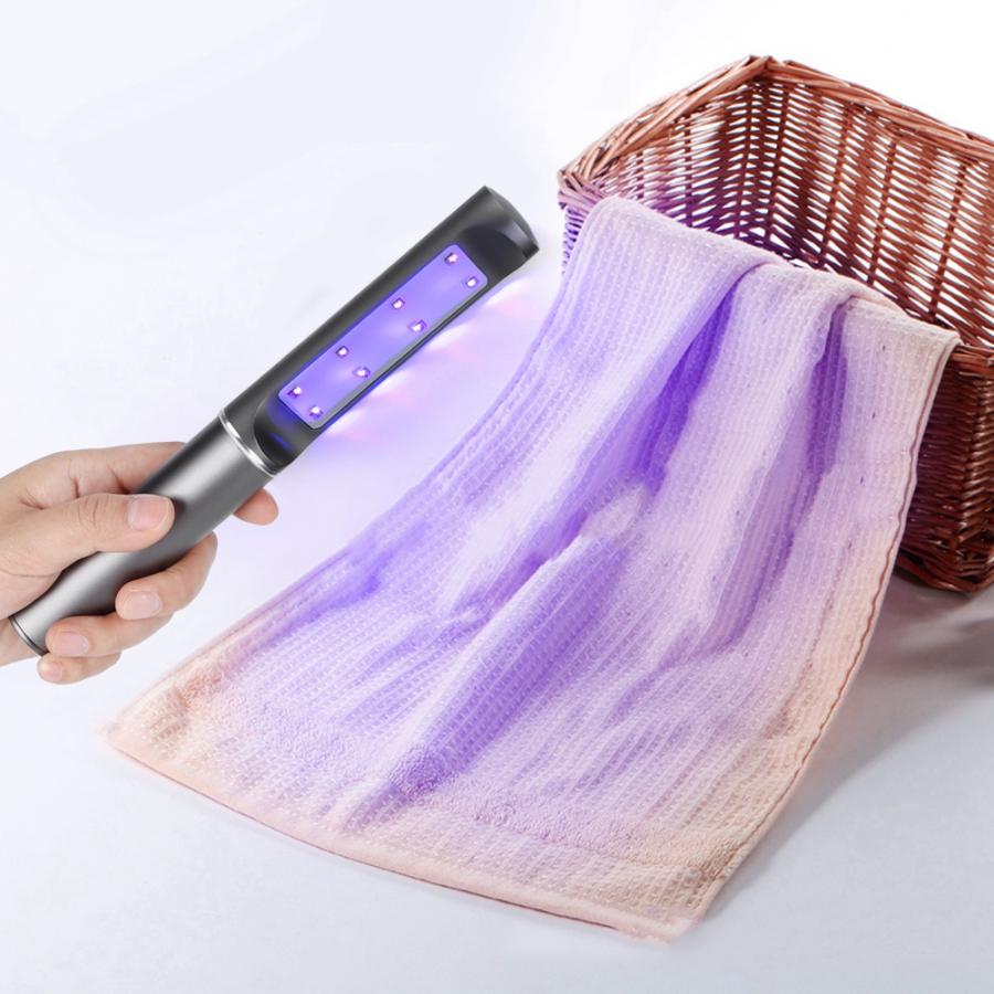 Household UV sterilizer Aluminum Alloy LED Portable Handheld Ultraviolet Light Lamp USB Charging for Home Travel Use Secador de