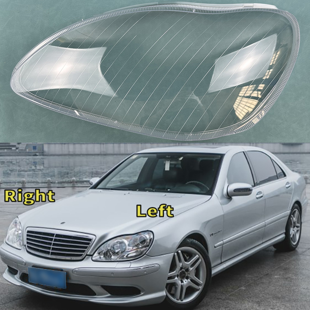 Voor Benz S-Klasse W220 1998-2005 Koplamp Cover Transparant Masker Koplamp Lamp Shell Vervangen Originele Lampenkap plexiglas