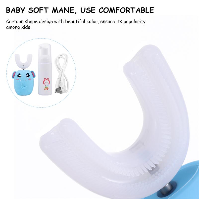 1 Set Of U Shape Electric Toothbrush USB Rechargeable Toothbrush Kids Toothbrush