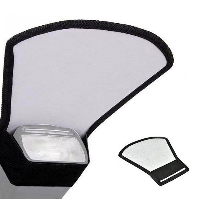 Kamera flash diffuser sølv hvid reflektor til canon nikon speedlite fotografering tilbehør lys fotografering