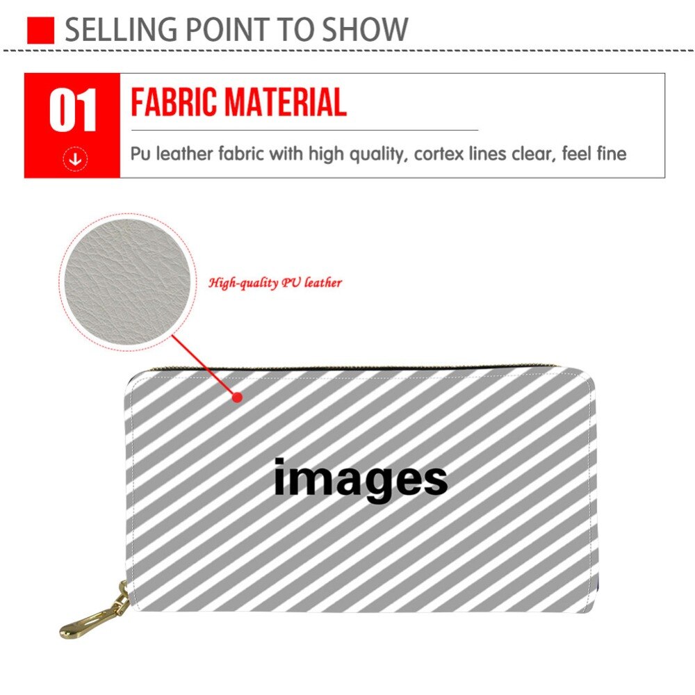 Jackherelook Donne Del Cranio Dello Zucchero Modello Lungo Della Moneta Dei Soldi Borse Contenitore di Lusso di CUOIO Dell'unità di elaborazione Della Chiusura Lampo di Grande Capacità Per La Signora Gotico Magliette E Camicette