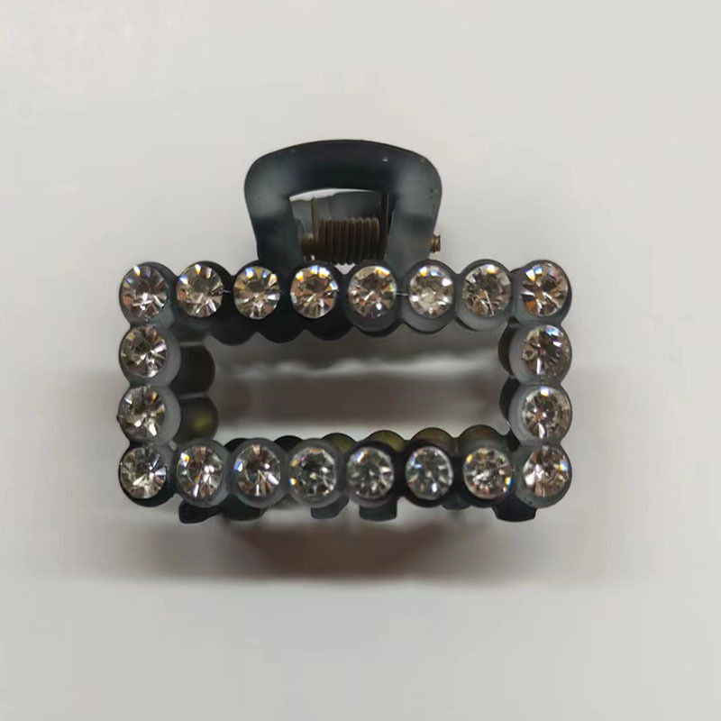 Pearls Beads Hairpin for Women Small Size Hair Claw Barrettes Headwear Horsetail Crab Hair Clip Hair Accessories: Silver