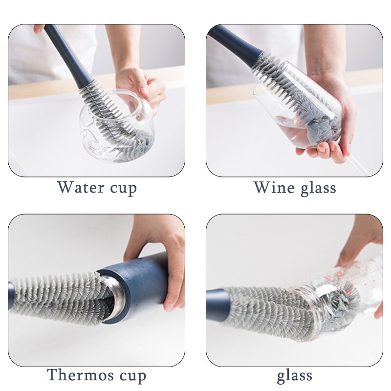 38Cm Lange Baby Fles Borstels Water Melk Flessen Coffe Thee Glas Cup Brush Cleaner Voor Reinigen Smalle Hals Bier wijn Kombucha