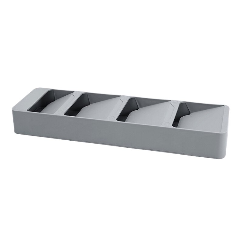 Kitchen Drawer Organizer Tray For Cutlery Silverware Kitchen Utensils Tray Insert Cutlery Spoon Utensil Divider Organizer: gray