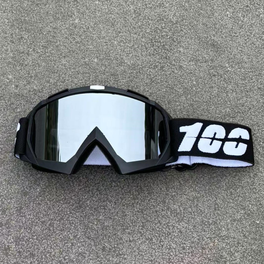 100 crossbrillen met hd-lens, motorbril, rijbril voor heren, motorcross, mx, mtb, zonnebril, accessoires voor crossmotoren: Duidelijk