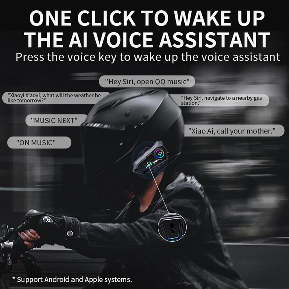 Y10 Bluetooth Motorrad Helm Headset Drahtlose IPX6 Wasserdichte Rauschunterdrückung Kopfhörer Super Lange bereithalten-Freisprecheinrichtung Kopfhörer
