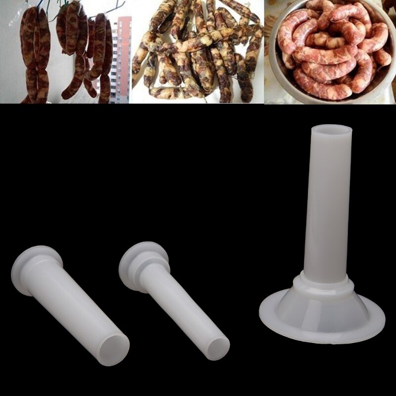 4PC Meat Grinder Sausage Stuffer Filling Tubes Funnels Nozzles Spare