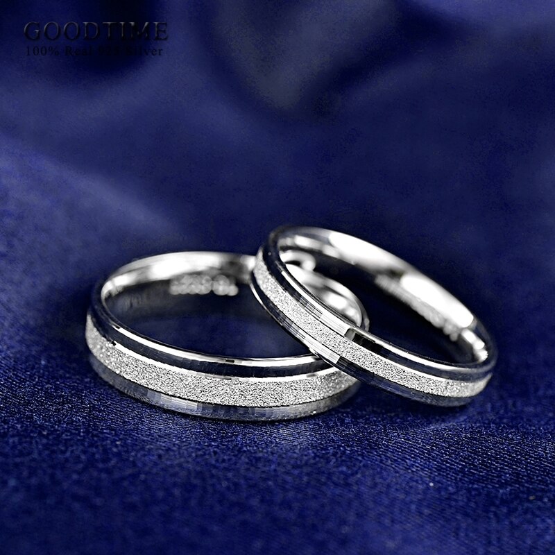 Rings Sterling-silver-jewelry 925 Silver Ring Wedding Bands Anniversary Couples Rings Engrave Words For Valentine's Day