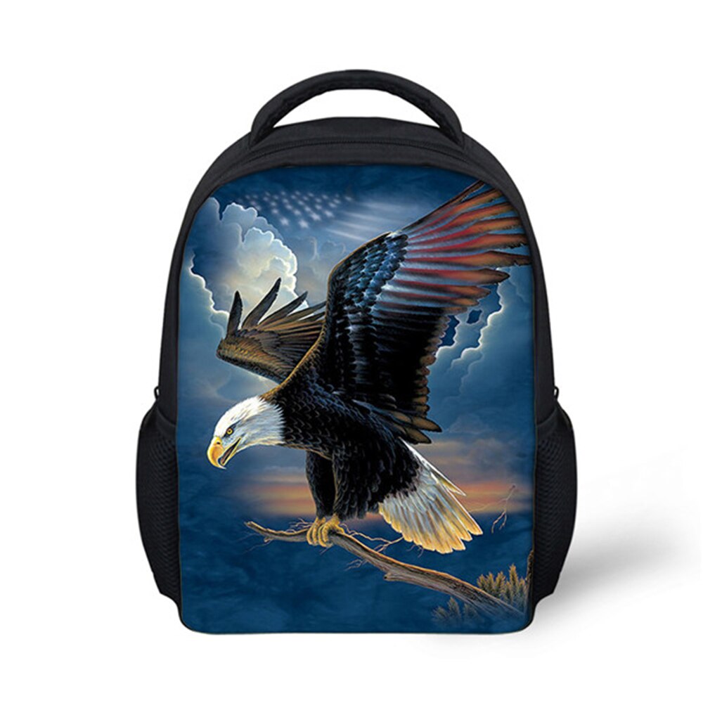 crazy horse printing backpacks for children girls shoulder bag kindergarten baby school bag animal backpack boys girls bagpack: W1429F