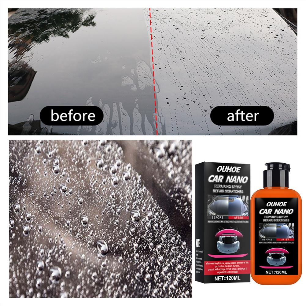 120ml Car Nano Repairing Spray Oxidation Liquid Ceramic Coat Super Hydrophobic Repairing Spray Car Coating Wax Car Maintenance