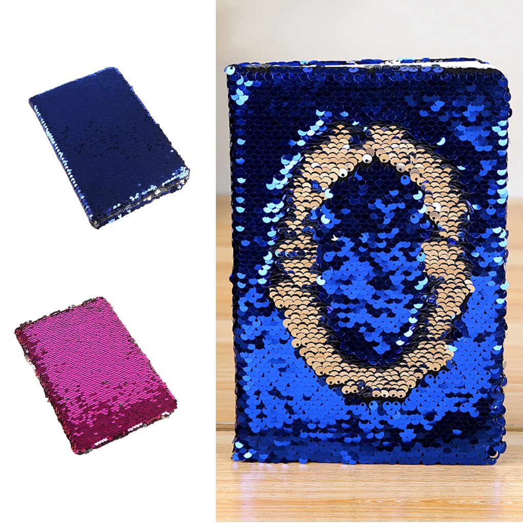 Sequins Diary Notebook Paper Glitter Notepad School Office Writing Stationery DIY Note Books 78 Sheets