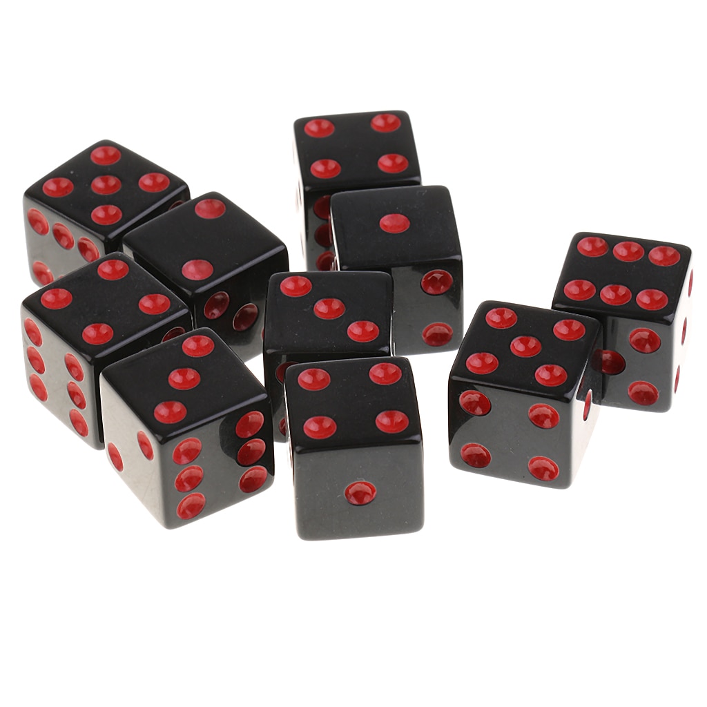 20Pcs Plastic Gestippelde Dices 16 Mm 6 Zijdig Sterven Voor Party Rol Playing Game Prop