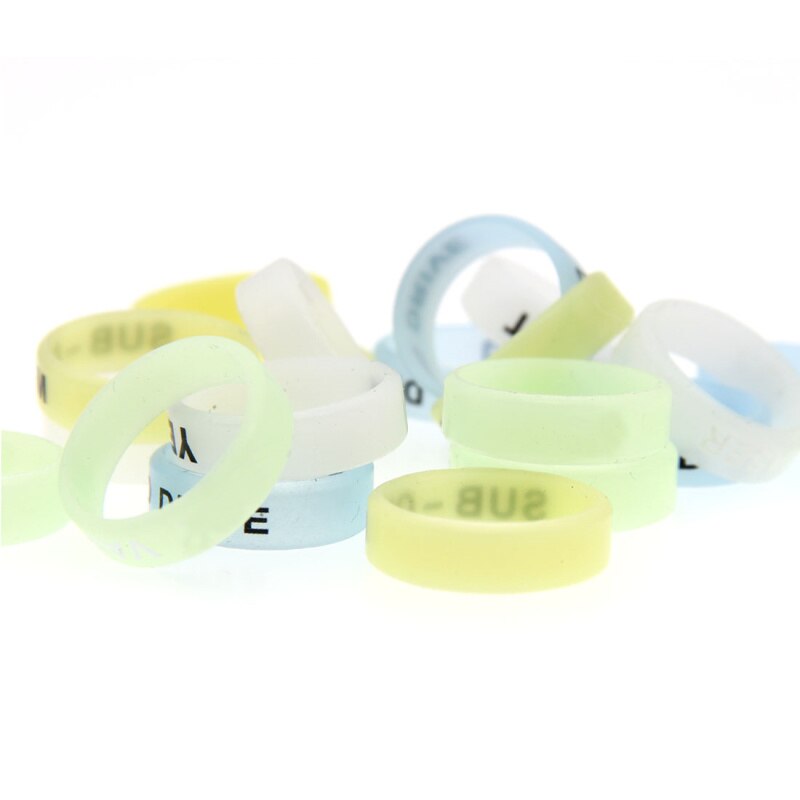 Fluorescerende Ring Hengel Handvat Beschermhoes Lokken Silicagel Staaf Clip O-Vormige Ring Protector Anti-Slip ring