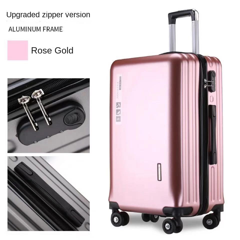 20 22 24 28 inch koffers op wielen Aluminium frame Handbagage Trip Cabine Trolley Reistas Wachtwoordslot Rits: Blauw / 26"