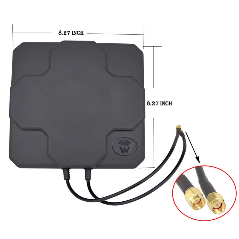 2X22DBi antenne extérieure 4G LTE MIMO double panneau de polarisation antenne externe directionnelle pour câble SMA mâle 20cm