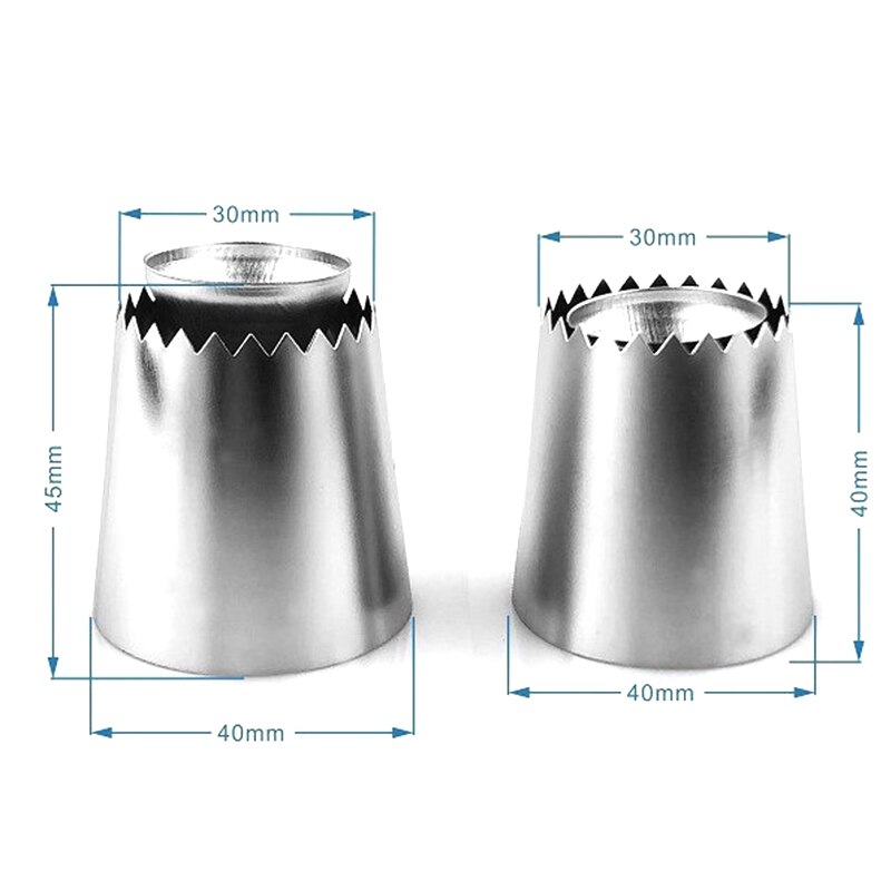 Cake Nozzle Stainless Steel Icing Piping Nozzles Cream Beak Pastry Puff Cream Injector Cake Decorating Tool