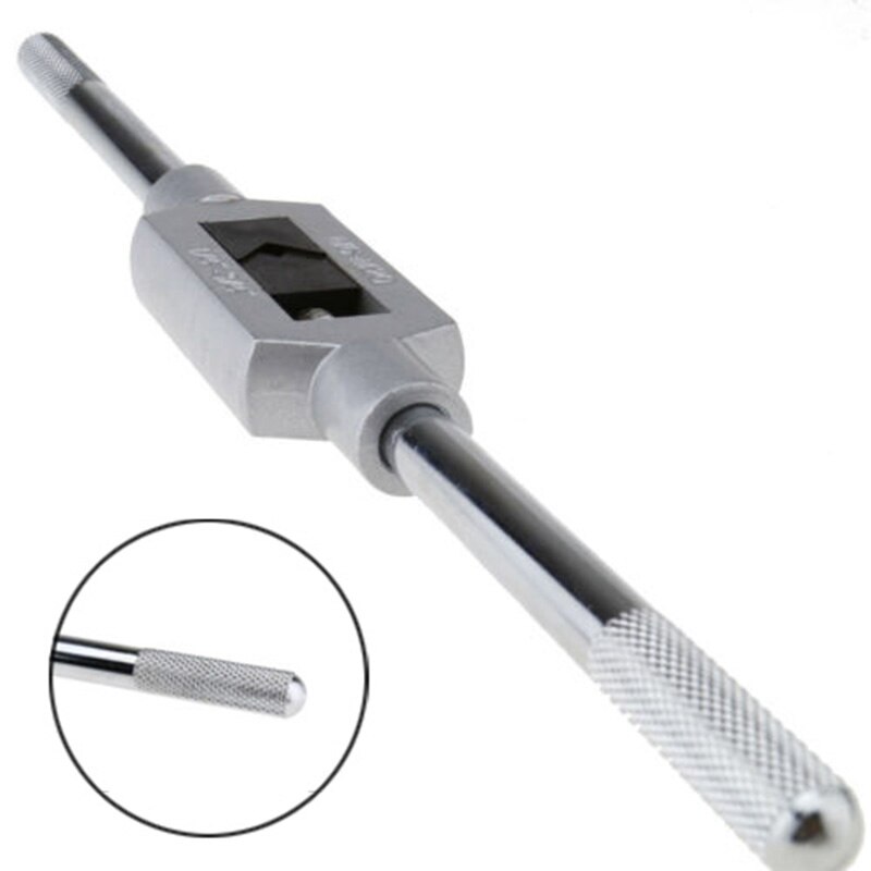 M6-M20 1/4" -3/4" Tap Handle Adjustable Reamer Tapping Wrench Tool Metal Durable Jaws Screw Extractors Reamers Straight Handle