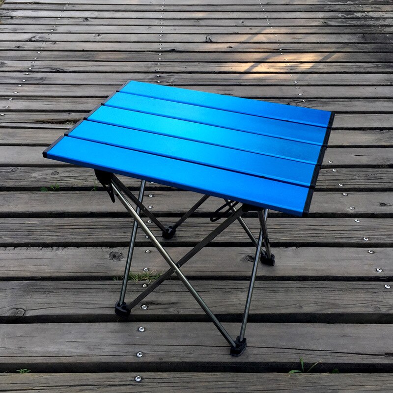 Outdoor Draagbare Mini Tafel Opvouwbaar Opvouwbare Camping Wandelen Bureau Reizen Camping Picknick Blauw Ultralichte Ai Legering