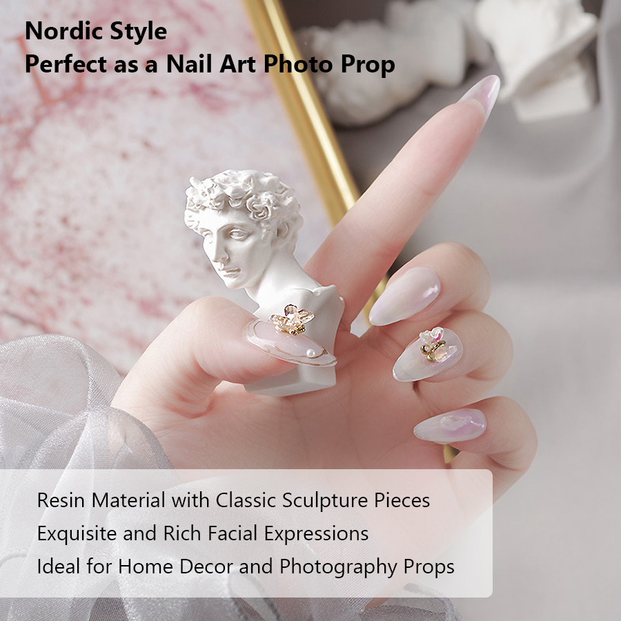 Mini estatua artística para decoración de uñas, herramientas de accesorios para fotos de uñas, herramienta de fotografía de exhibición de puntas de esmalte de uñas de gel