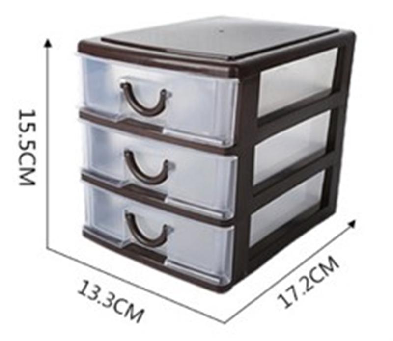 Boîte de rangement de bureau à 4 niveaux, tiroir en plastique, porte-documents et articles divers, armoire à cosmétiques, organisateur de maquillage de bureau: Style 14