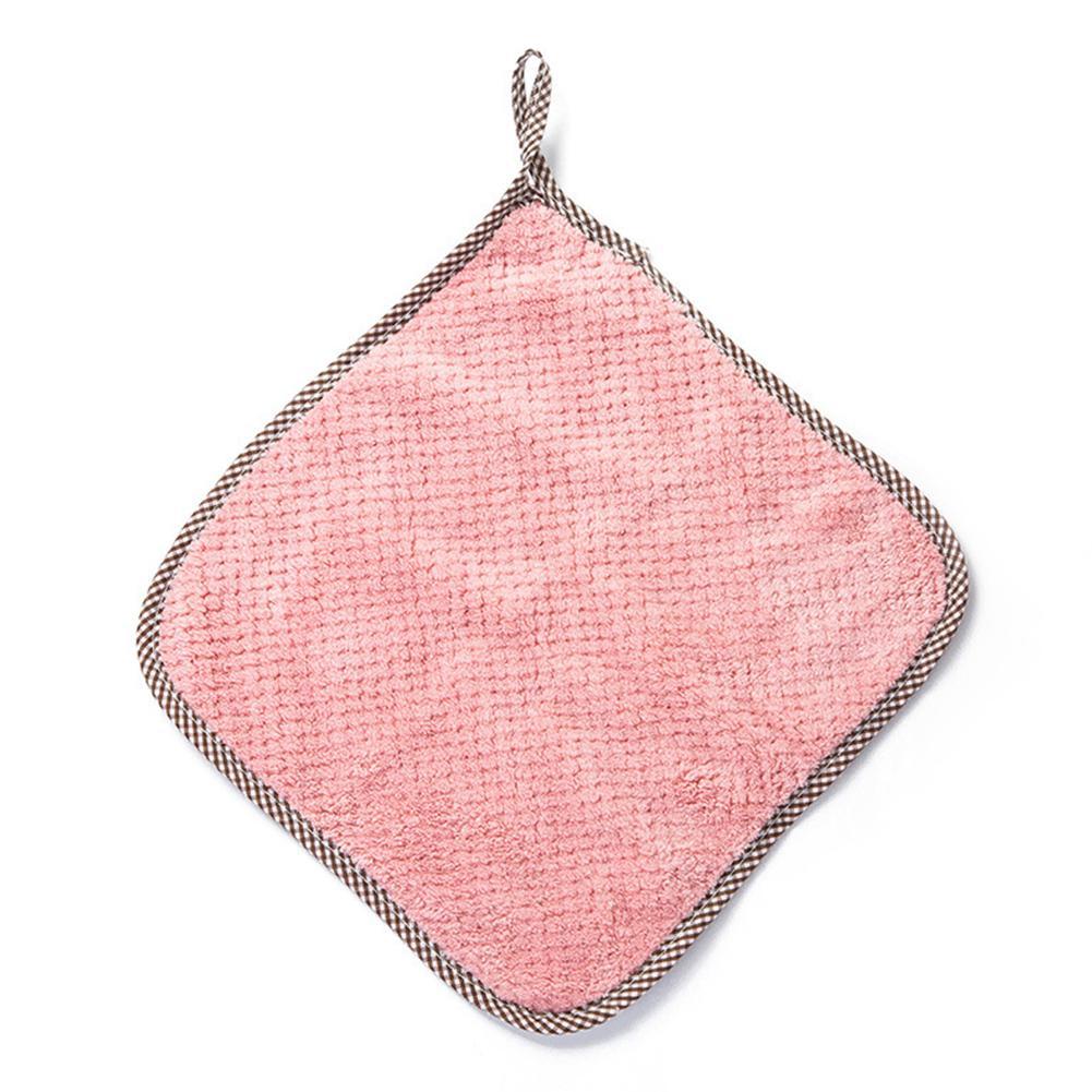 Dishwashing Cloth Towels Rags Housework Cleaning Kitchen To Grid F Oil Rags Absorbent Supplies Household Bamboo Pineapple T F8W8: Pink