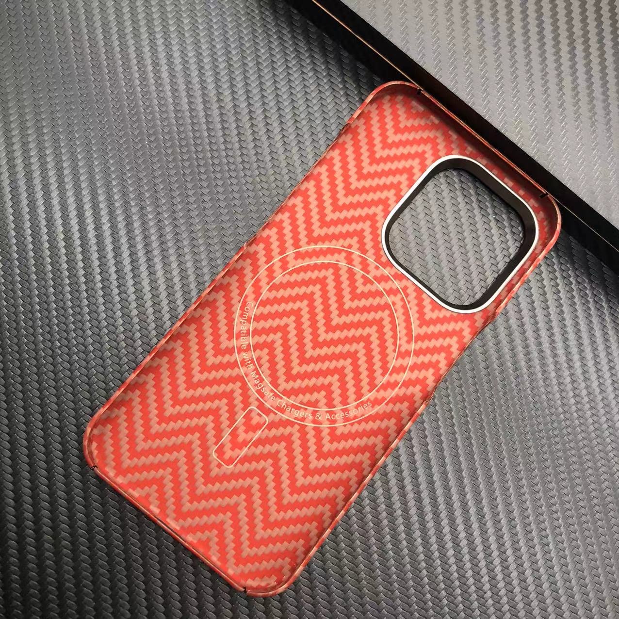Coque en Fiber de carbone véritable pour iPhone 13 14 15 Pro Max, avec housse de téléphone MagSafe Kevlar, étui en Fiber d'aramide pour iPhone 15/14/13