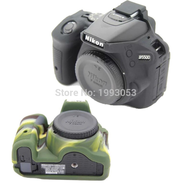Funda suave para cámara de vídeo, para Nikon D5500 D5600, funda de silicona de PVC, bolsa de cámara, piel de goma