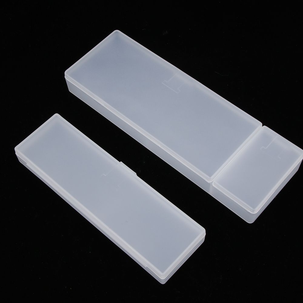 Prosty przezroczysty piórnik piórnik plastikowy pojemnik robić przevhowywania skrzynka nauka papiernicze artykuły biurowe: S biały