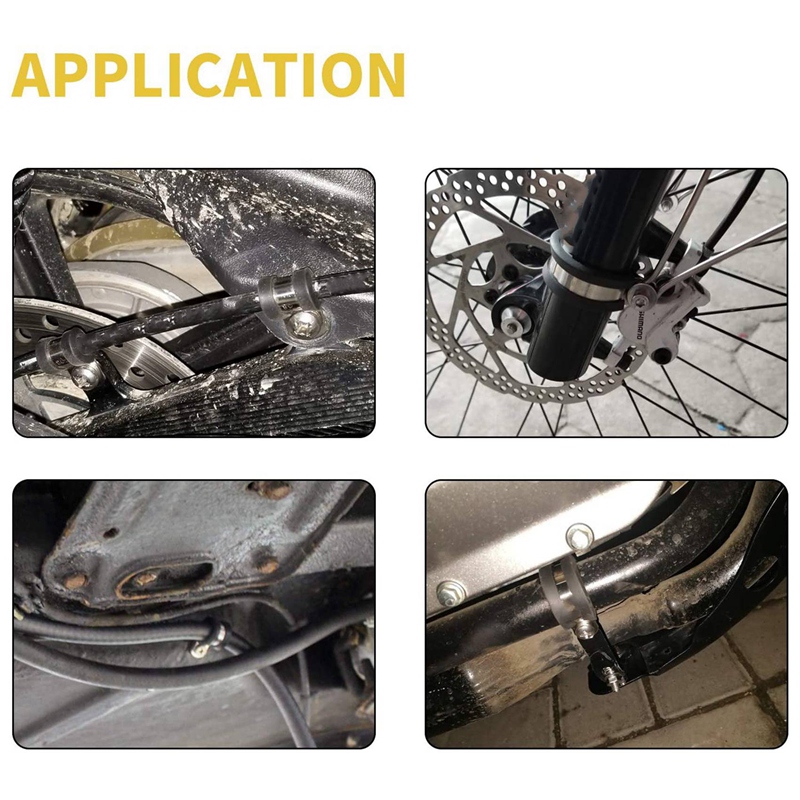 304 Stainless Steel Cable Clamp Rubber Pads, Pipe Clamps Are Used for Wiring, Wiring, Tubing, and Cords.